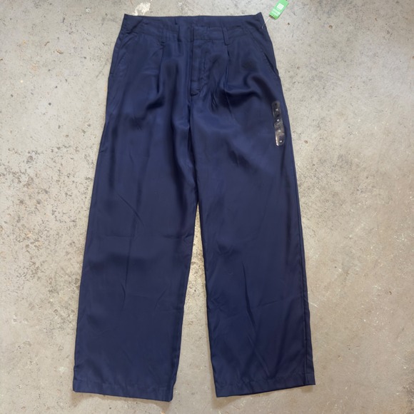 GAP Pants - Gap Navy Blue Lyocell Wide Leg Dressy Trousers Pants Womens 12 NEW 773465-00
